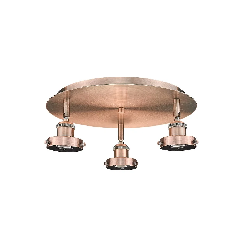 High - Bay LED Industrial Lighting for WarehousesDowntown Urban Three Light Flush Mount High - Bay LED Industrial Lighting for WarehousesDowntown Urban Three Light Flush Mount