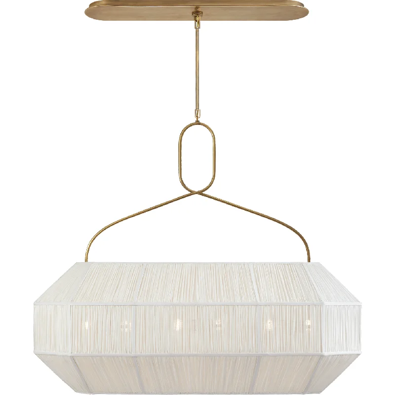 Track lighting for high - ceiling spacesForza Medium Gathered Linear Lantern