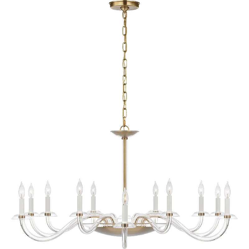 Track lighting with frosted glass shadesBrigitte Grande Chandelier