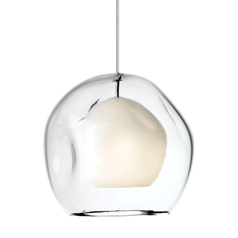 Industrial Area Lighting for Large Open SpacesMini Jasper 9 in. Pendant Light Monopoint Clear Glass Nickel Finish Industrial Area Lighting for Large Open SpacesMini Jasper 9 in. Pendant Light Monopoint Clear Glass Nickel Finish