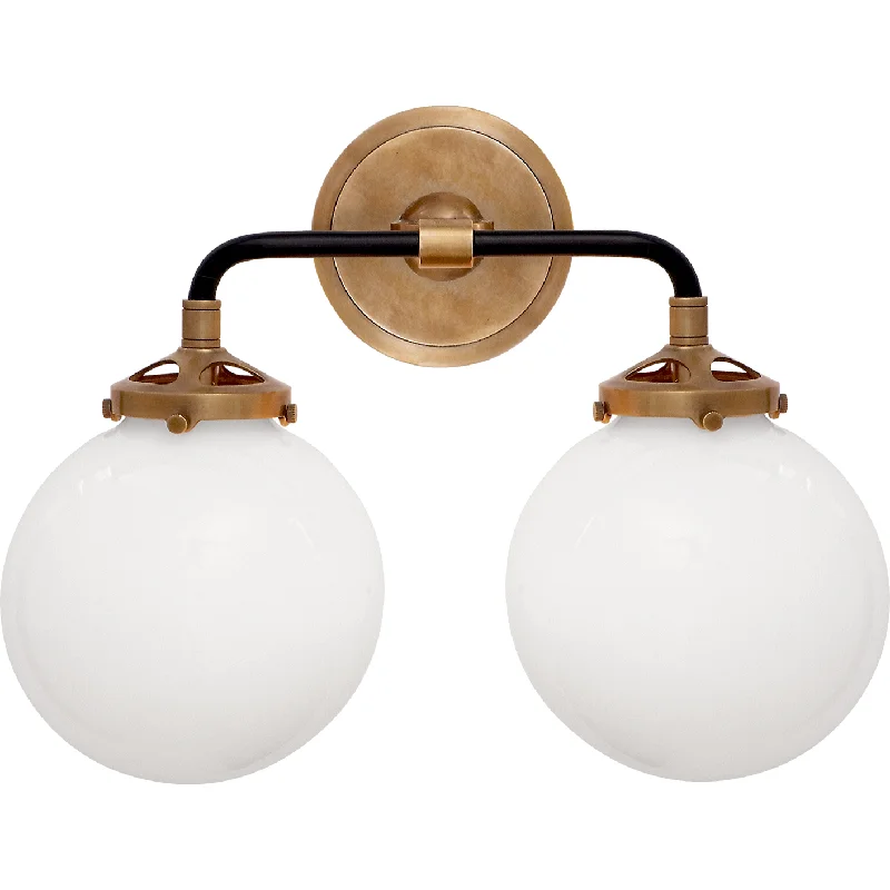 Track lighting for outdoor gardensBistro Double Light Curved Sconce