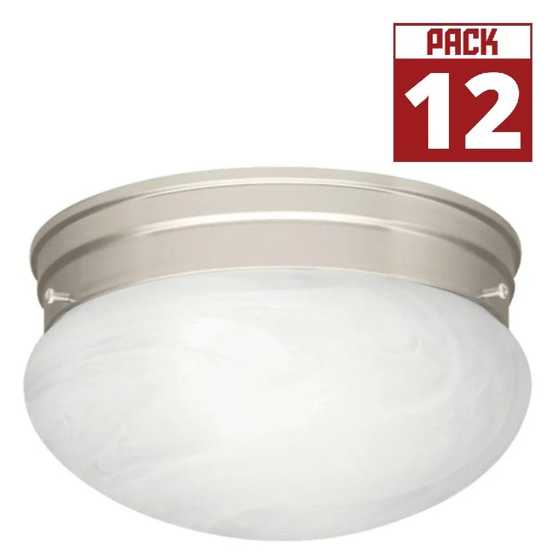 Industrial Lighting for Pharmaceutical ManufacturingCeiling Space 8 in. Puff Light Brushed Nickel finish (Case of 12) Industrial Lighting for Pharmaceutical ManufacturingCeiling Space 8 in. Puff Light Brushed Nickel finish (Case of 12)