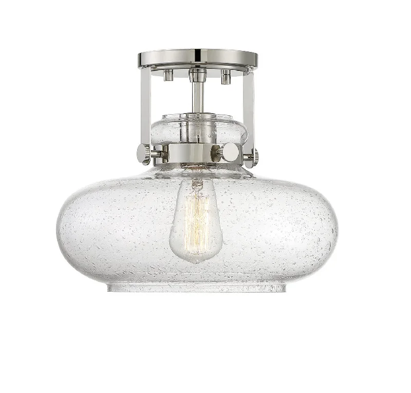 Industrial Lighting for Metal Fabrication ShopsOne Light Semi-Flush Mount