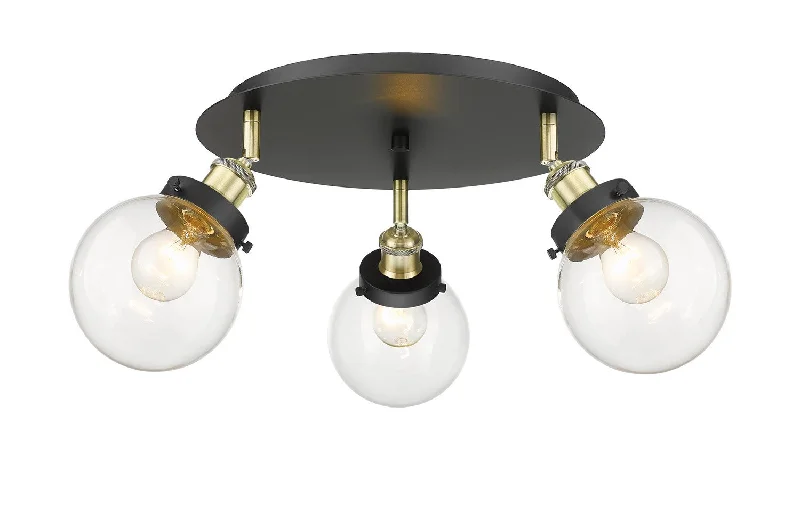 Industrial Lighting for Furniture FactoriesDowntown Urban Three Light Flush Mount