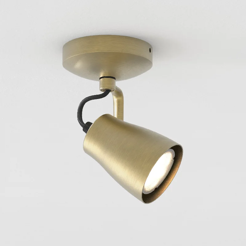 High - lumen track lighting for bright spacesAstro Juno Single | Matt Brushed Brass | Spotlight High - lumen track lighting for bright spacesAstro Juno Single | Matt Brushed Brass | Spotlight
