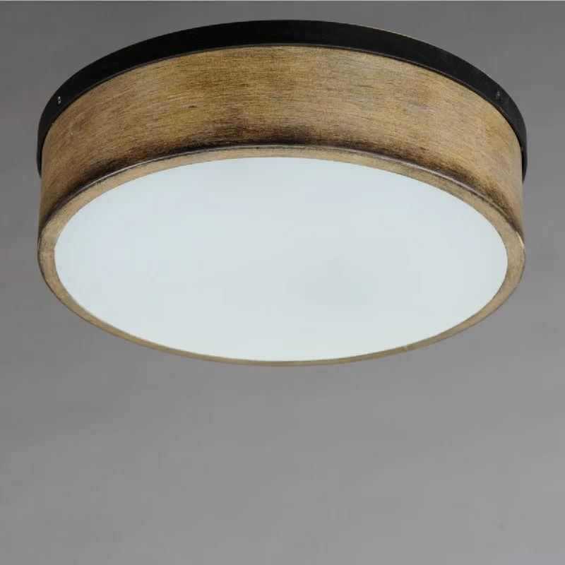 Waterproof Industrial Lighting for Wet AreasFranklin 14 in. 2 Lights Flush Mount Light Black Finish Waterproof Industrial Lighting for Wet AreasFranklin 14 in. 2 Lights Flush Mount Light Black Finish