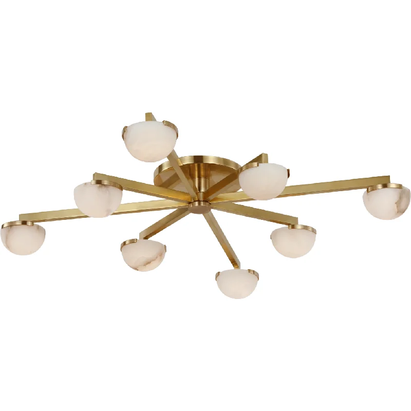 Track lighting with swivel heads for precise aimingPedra Large Staggered Arm Flush Mount