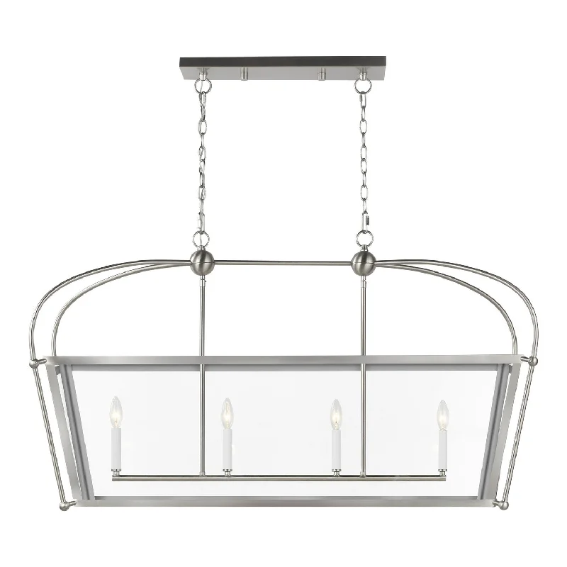 Industrial Pendant Lighting for Machine ShopsCharleston Four Light Linear Lantern