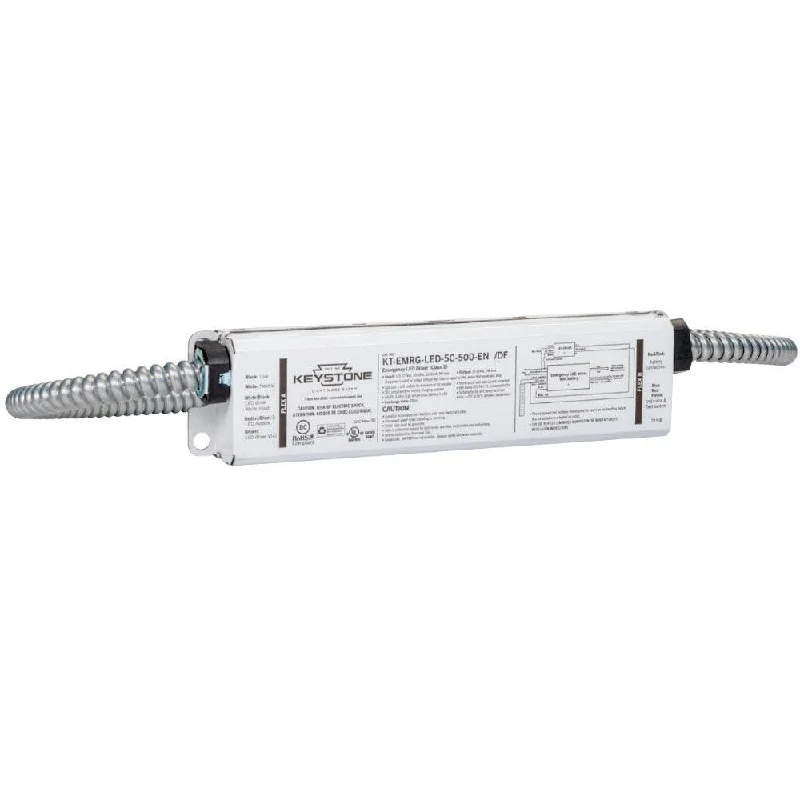 Waterproof Industrial Lighting for Wet AreasLED Emergency Drivers, 5 Watts, 20-60V DC Output, 500 lumens, Internal Battery, Dual Flex Waterproof Industrial Lighting for Wet AreasLED Emergency Drivers, 5 Watts, 20-60V DC Output, 500 lumens, Internal Battery, Dual Flex