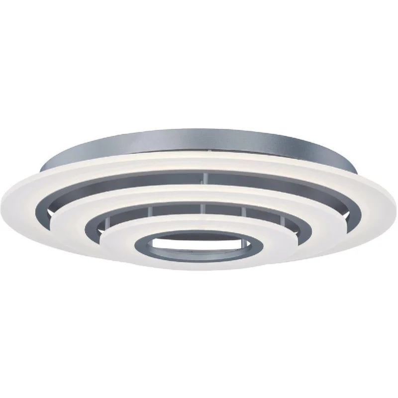 Industrial Lighting for Furniture FactoriesSaturn II 32 in. 3 Lights LED Flush Mount Light Silver Finish Industrial Lighting for Furniture FactoriesSaturn II 32 in. 3 Lights LED Flush Mount Light Silver Finish