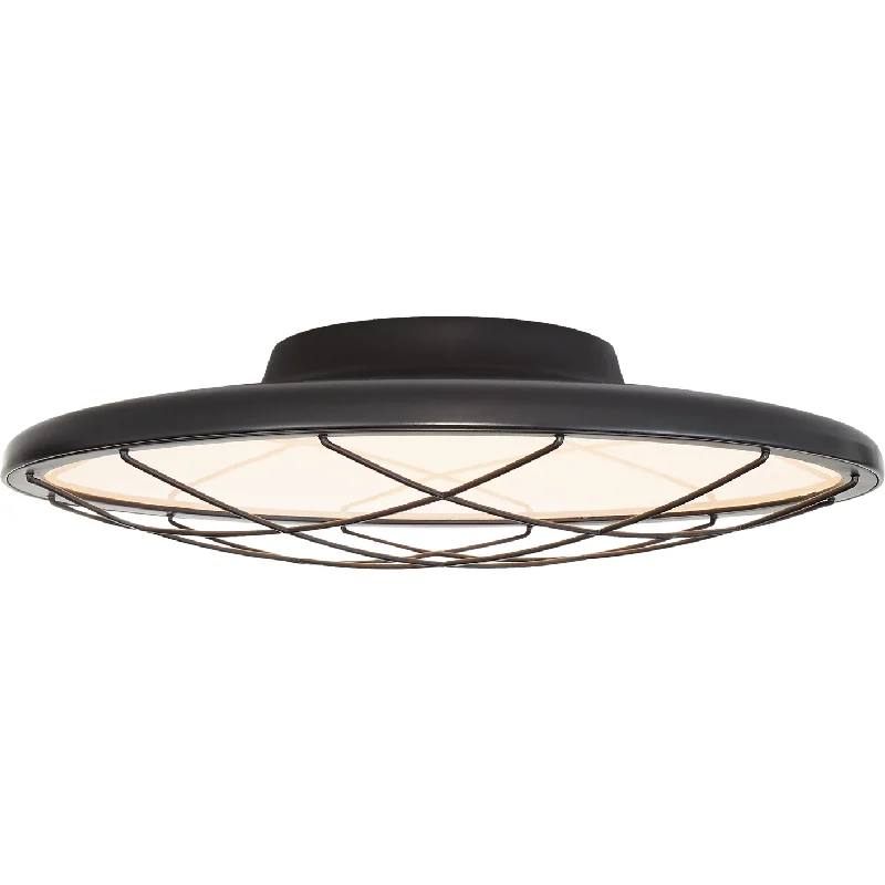 Modern track lighting with LED bulbsDot 16" Caged Flush Mount