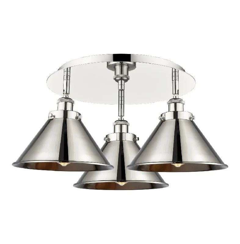Industrial Lighting for Furniture FactoriesDowntown Urban Three Light Flush Mount