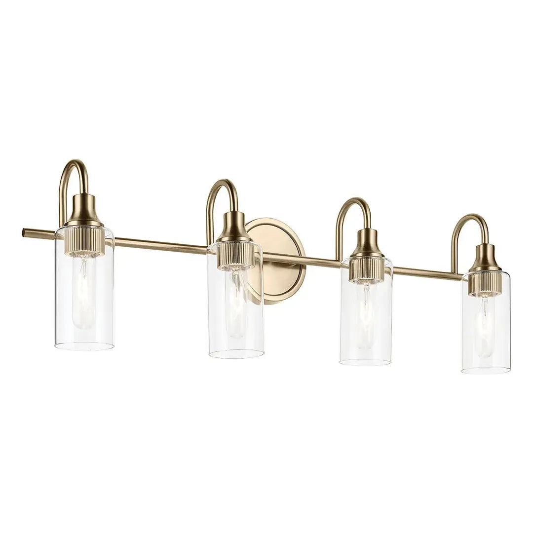 White track lighting for a clean lookKavi 31.5" 4-Light Vanity Light