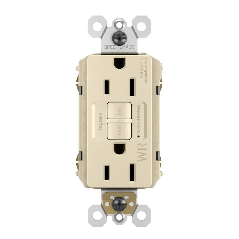 Energy - Efficient Industrial Lighting for Cost - Savingsradiant Tamper-Resistant Weather-Resistant 15A Self-Test GFCI Receptacle, Light Almond Energy - Efficient Industrial Lighting for Cost - Savingsradiant Tamper-Resistant Weather-Resistant 15A Self-Test GFCI Receptacle, Light Almond