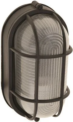 Industrial - style track lighting for loftsPreferred Industries Oval Deck Sconce Black 8-1/2 X 5-1/2 Inch  Uses (1) 60-Watt Edison Base Lamp