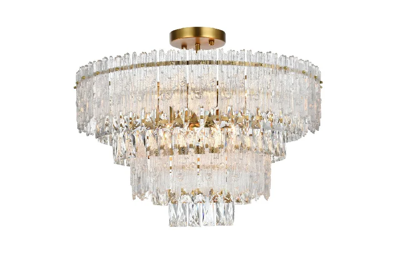 Industrial Lighting for Metal Fabrication ShopsEmilia Eight Light Flush Mount
