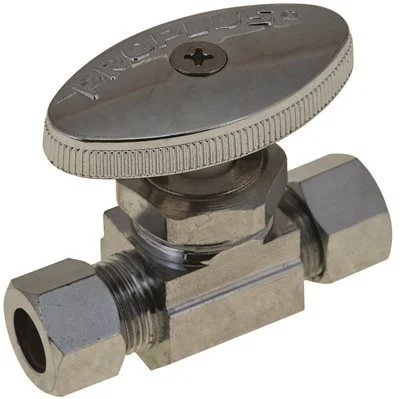 Track lighting with a long - lasting lifespanStraight Stop 3/8 Inch  Compression X 3/8 Inch  Compression Chrome Plated