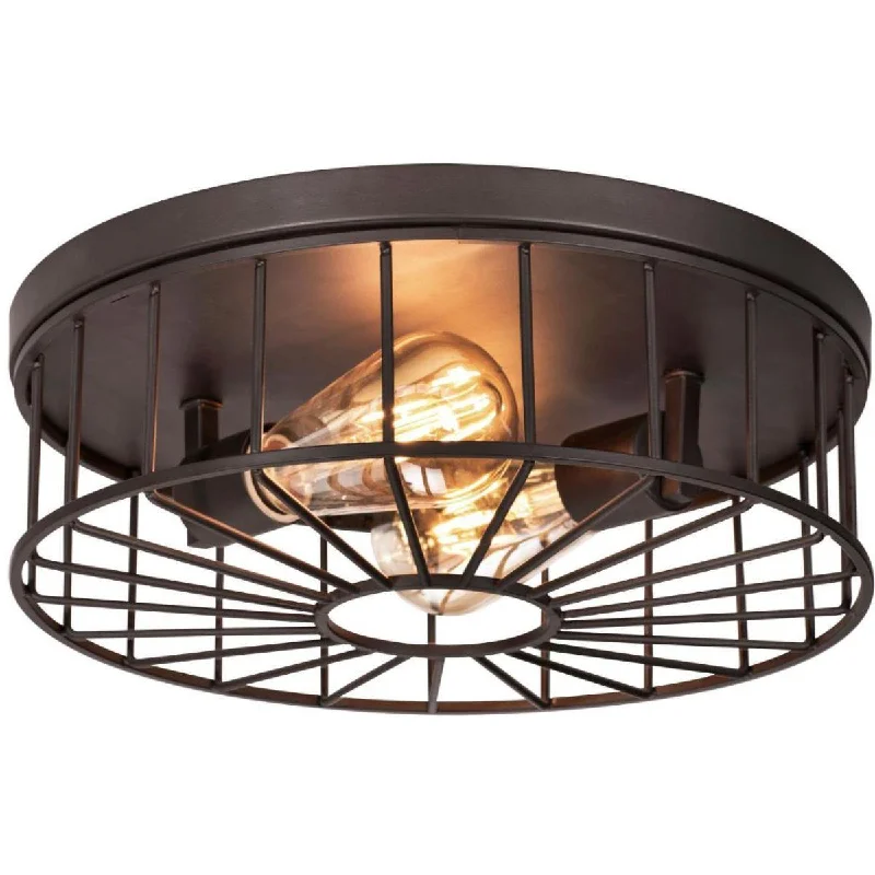 Energy - Efficient Industrial Lighting for Cost - SavingsTheo 13 Inch Flush Mount Light, Black Finish Energy - Efficient Industrial Lighting for Cost - SavingsTheo 13 Inch Flush Mount Light, Black Finish
