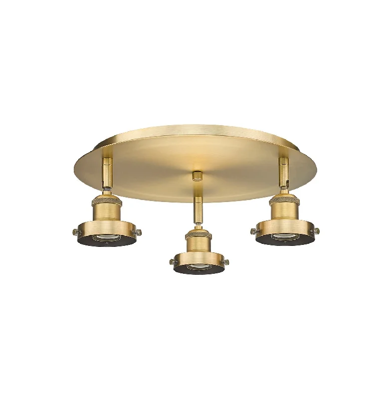 Industrial Lighting for Automotive Manufacturing PlantsDowntown Urban Three Light Flush Mount Industrial Lighting for Automotive Manufacturing PlantsDowntown Urban Three Light Flush Mount