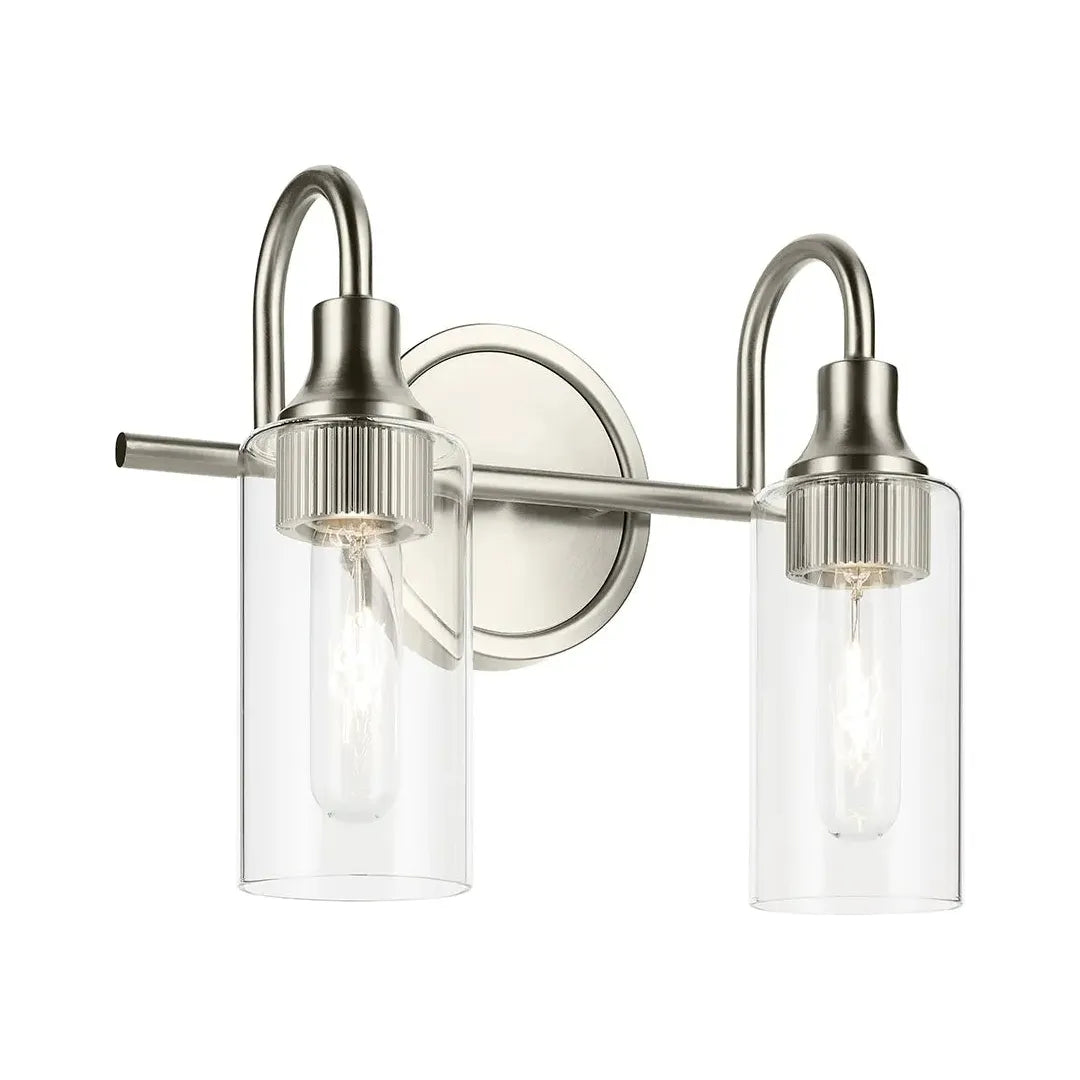Track lighting with a brushed nickel finishKavi 12.5" 2-Light Vanity Light