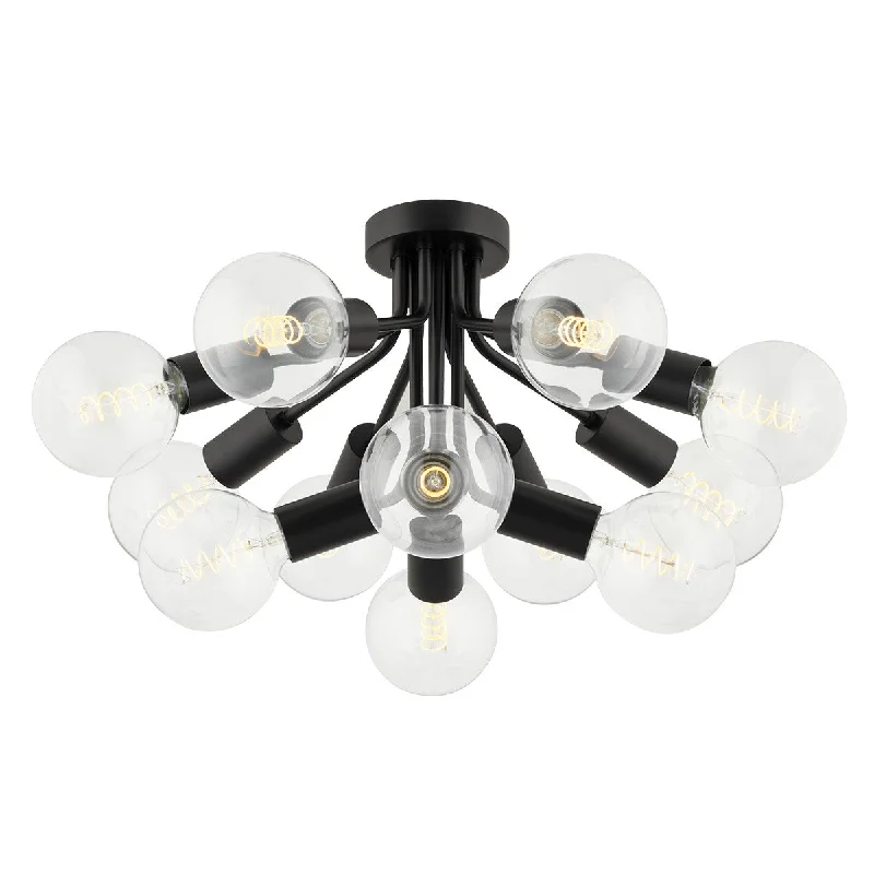 Industrial Lighting for Woodworking FactoriesDrea 12 Light Semi Flush Mount