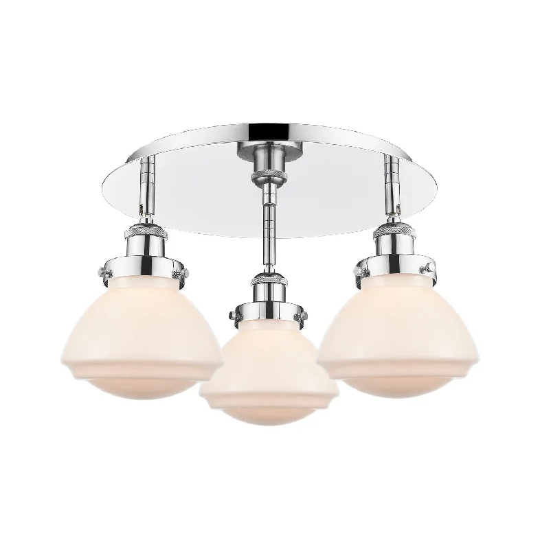 Industrial Lighting for Printing Press FacilitiesDowntown Urban Three Light Flush Mount Industrial Lighting for Printing Press FacilitiesDowntown Urban Three Light Flush Mount