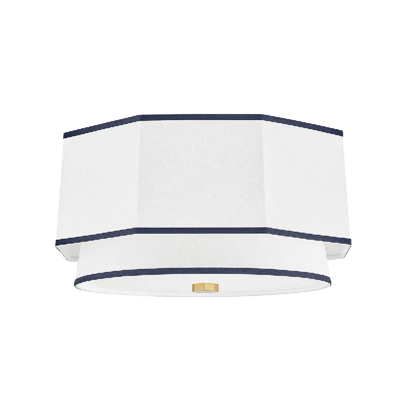 Industrial Task Lighting for Precision WorkstationsRiverdale 18 in. 2 Lights Flush Mount Light White Finish Industrial Task Lighting for Precision WorkstationsRiverdale 18 in. 2 Lights Flush Mount Light White Finish