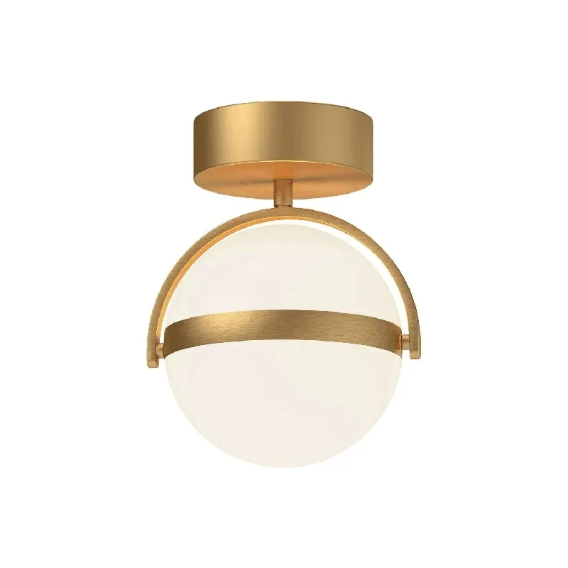 Track lighting with colored glass accentsGlobo LED Flush Mount