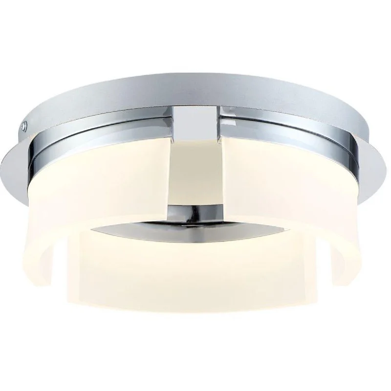 Energy - Efficient Industrial Lighting for Cost - SavingsBria 3 Lights 11 in. LED Flush Mount Light Chrome Finish Energy - Efficient Industrial Lighting for Cost - SavingsBria 3 Lights 11 in. LED Flush Mount Light Chrome Finish