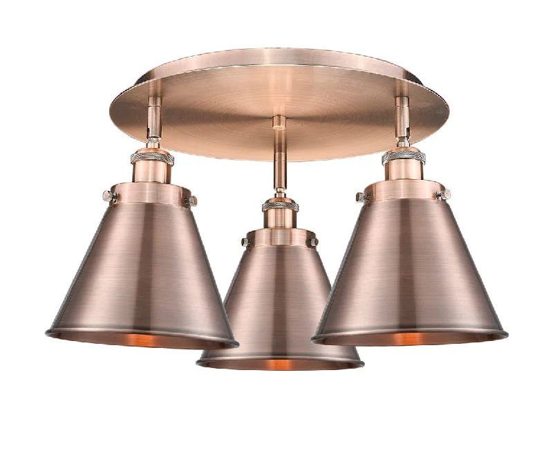 Industrial Lighting for Woodworking FactoriesDowntown Urban Three Light Flush Mount Industrial Lighting for Woodworking FactoriesDowntown Urban Three Light Flush Mount