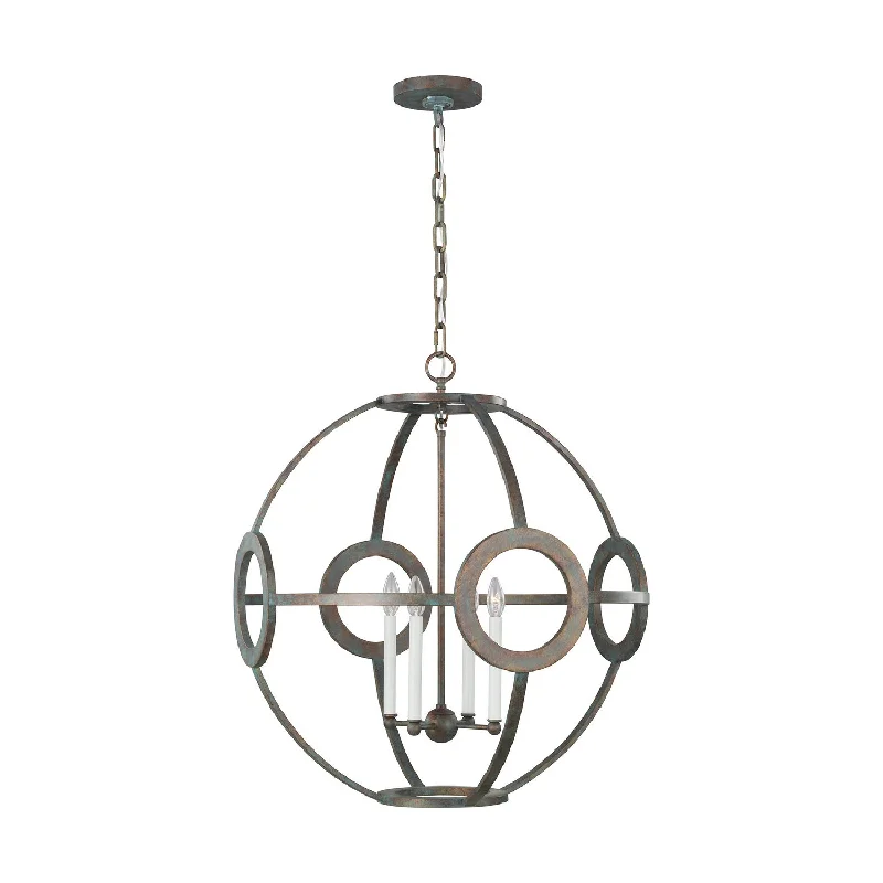 Waterproof Industrial Lighting for Wet AreasGreen Park Four Light Pendant