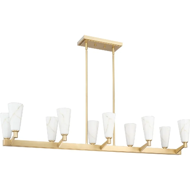 Industrial Lighting for Chemical PlantsTosca Ten Light Linear Chandelier