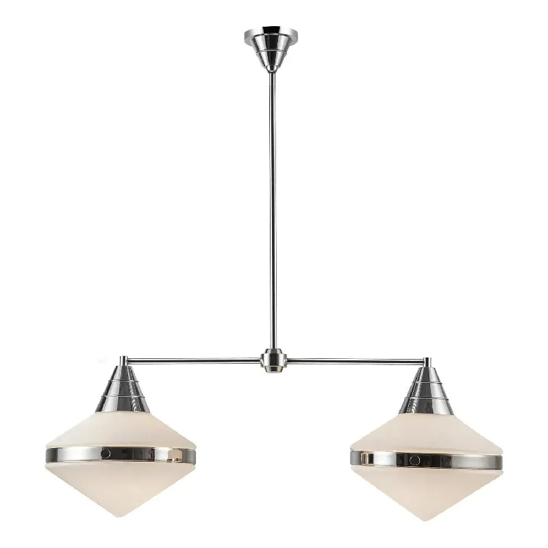 Track lighting with a brushed nickel finishWillard Linear Pendant