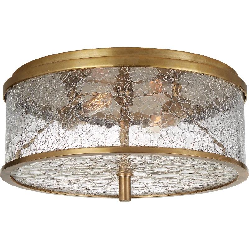 Track lighting with clear glass shadesLiaison Medium Flush Mount