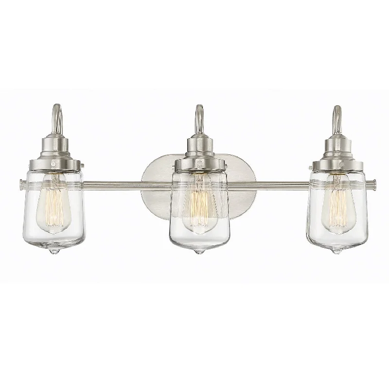 Dimmable Industrial Lighting for Ambiance ControlThree Light Bathroom Vanity