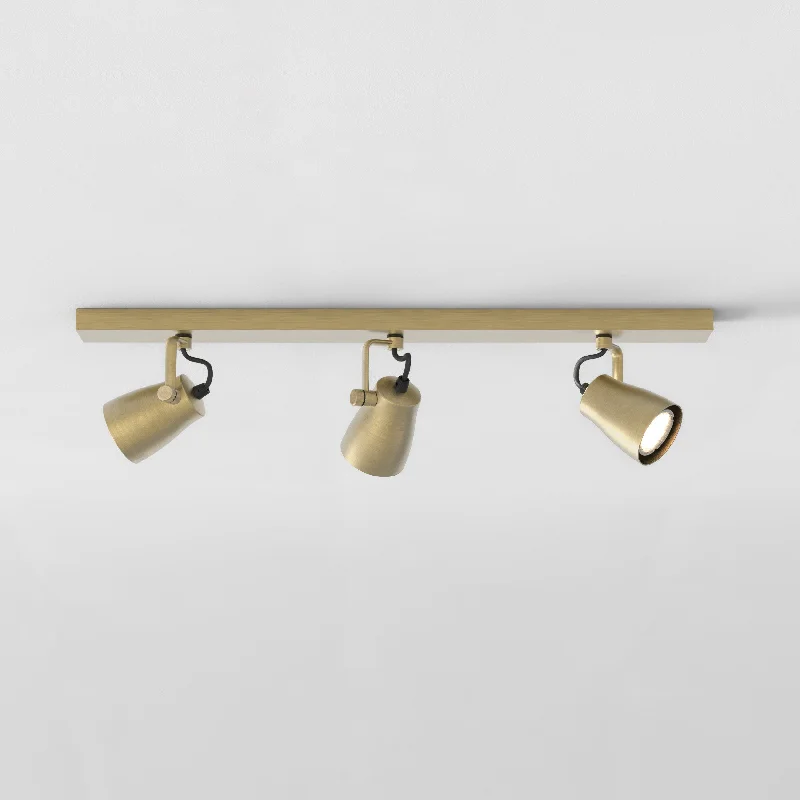 Track lighting for outdoor gardensAstro Juno Triple Bar | Matt Brushed Brass | Spotlight Track lighting for outdoor gardensAstro Juno Triple Bar | Matt Brushed Brass | Spotlight