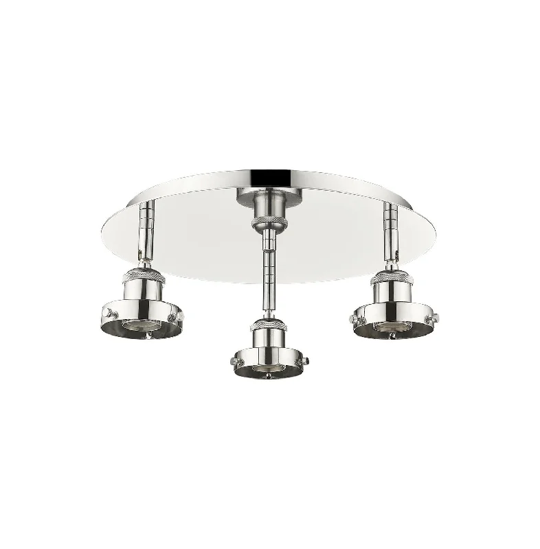 Waterproof Industrial Lighting for Wet AreasDowntown Urban Three Light Flush Mount