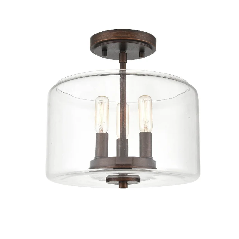 Industrial Lighting for Automotive Manufacturing PlantsAsheville Three Light Semi-Flush Mount