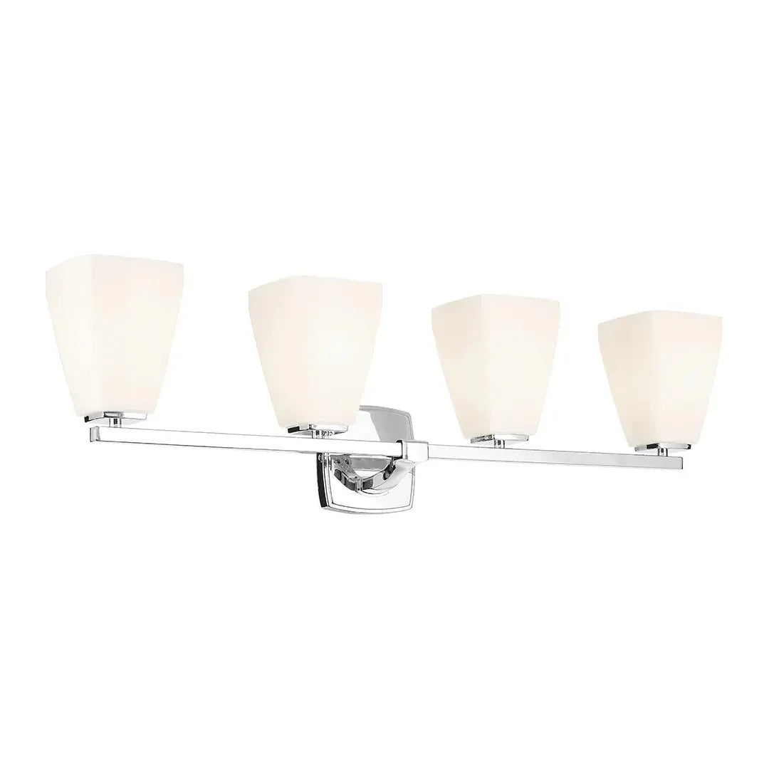 Track lighting with clear glass shadesMarant 33.25" 4-Light Vanity Light