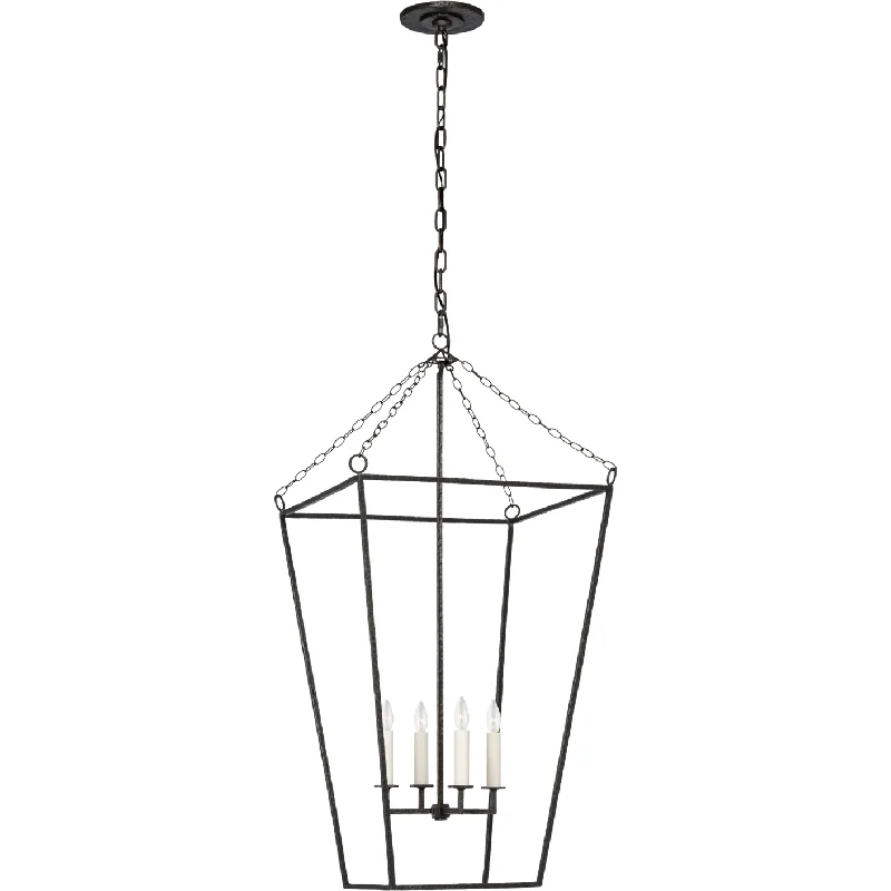 Track lighting with a decorative track designMalloy 18" Open Frame Forged Lantern