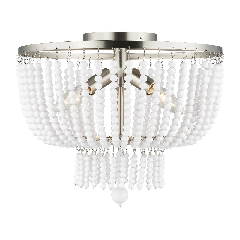 Waterproof Industrial Lighting for Wet AreasJackie Three Light Semi-Flush Mount