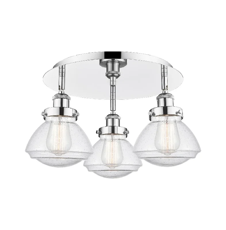 Durable Industrial Lighting for Harsh EnvironmentsDowntown Urban Three Light Flush Mount Durable Industrial Lighting for Harsh EnvironmentsDowntown Urban Three Light Flush Mount