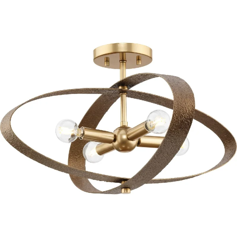 Industrial Ceiling - Mounted Lighting for Assembly PlantsAllegheny Four Light Semi-Flush Mount Industrial Ceiling - Mounted Lighting for Assembly PlantsAllegheny Four Light Semi-Flush Mount