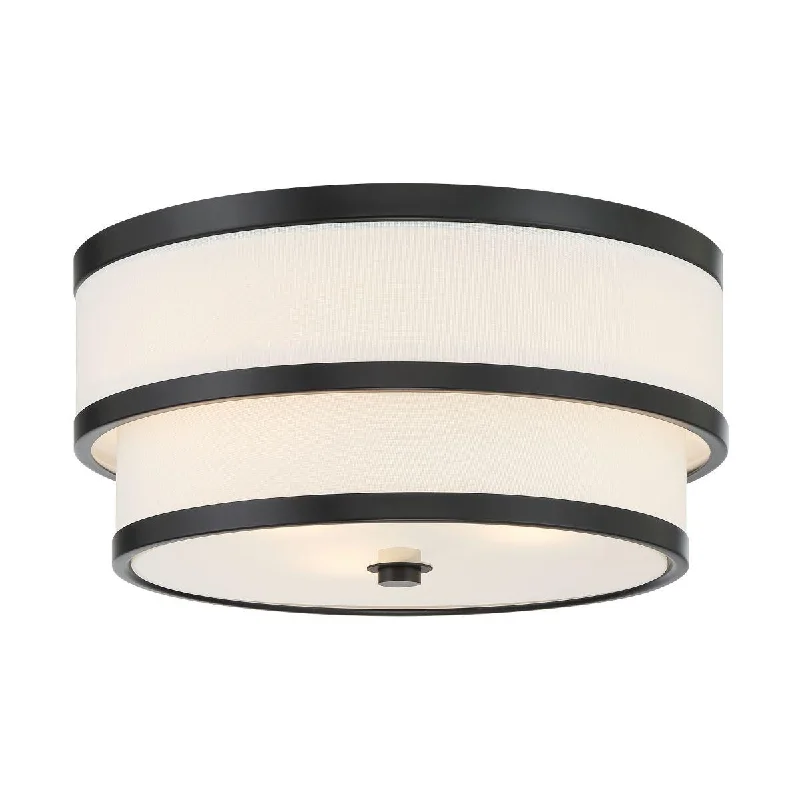 Industrial Lighting for Automotive Manufacturing PlantsCascade 15 In. 3 Lights Flush Mount Light Black Finish Industrial Lighting for Automotive Manufacturing PlantsCascade 15 In. 3 Lights Flush Mount Light Black Finish