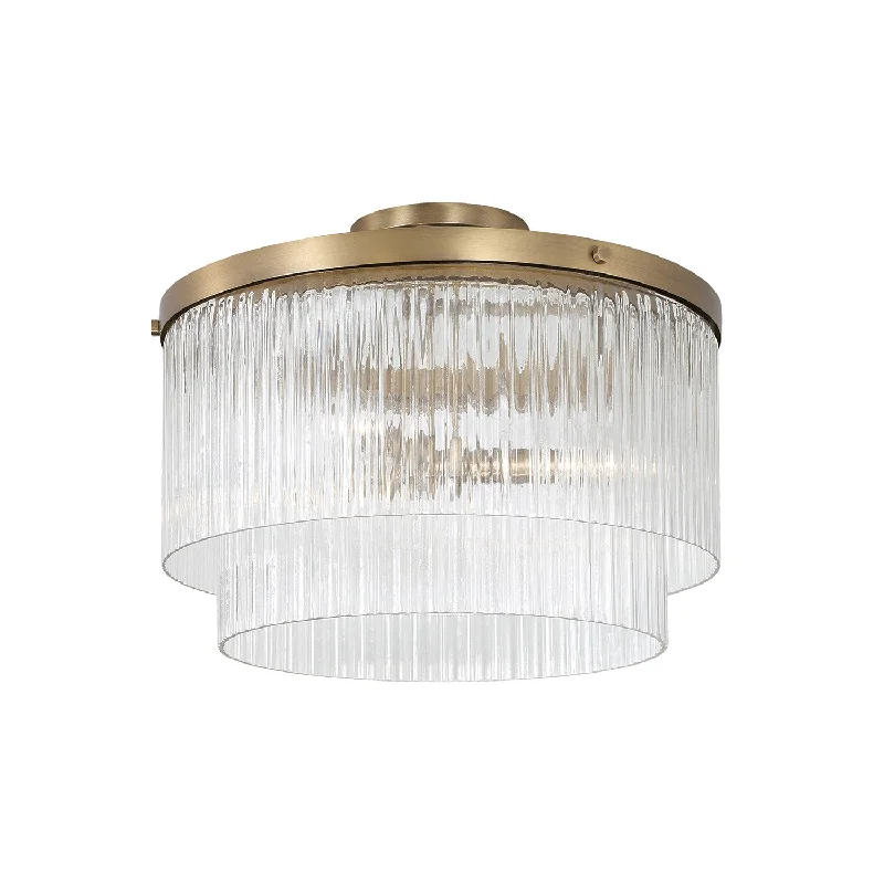 Track lighting with integrated LED driversVaughn Semi Flush Mount Light