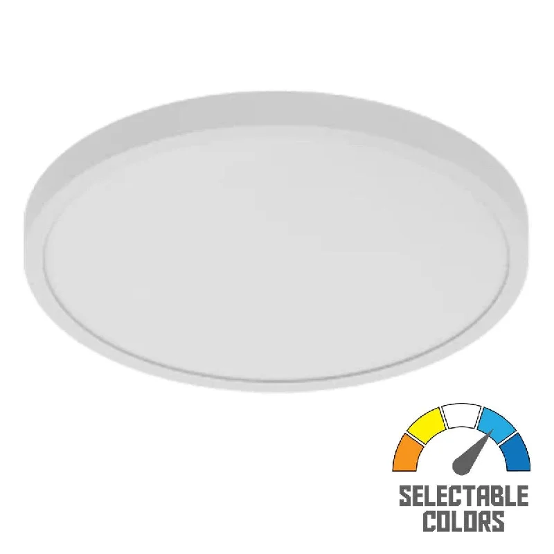 Industrial Wall - Mounted Lighting for Workshop WallsSUMO XL 19 In. LED Surface Mount Light 120-277V Selectable CCT White Finish Industrial Wall - Mounted Lighting for Workshop WallsSUMO XL 19 In. LED Surface Mount Light 120-277V Selectable CCT White Finish