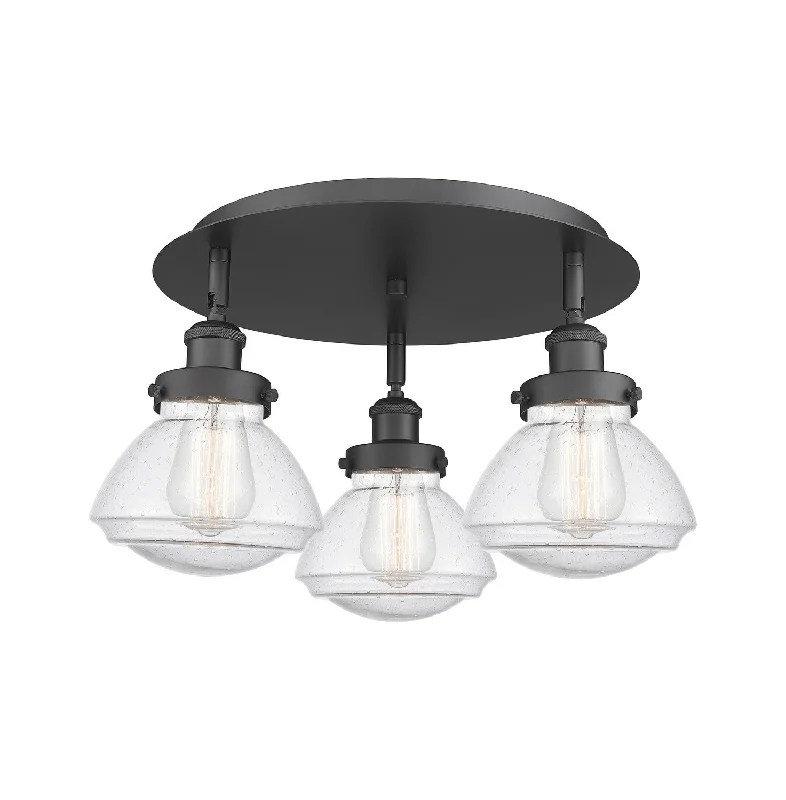 Industrial Flood Lighting for Outdoor Loading DocksDowntown Urban Three Light Flush Mount Industrial Flood Lighting for Outdoor Loading DocksDowntown Urban Three Light Flush Mount