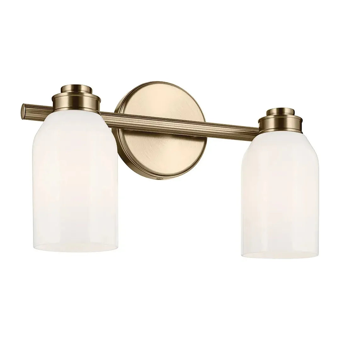 Track lighting with frosted glass shadesShae 15" 2-Light Vanity Light