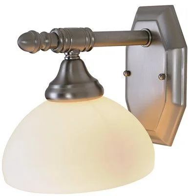 Track lighting with a sleek profileDecorative Vanity Fixture Brushed Nickel 5-1/2 Inch Uses (1) 60-Watt Incandescent Medium Base Lamp Track lighting with a sleek profileDecorative Vanity Fixture Brushed Nickel 5-1/2 Inch Uses (1) 60-Watt Incandescent Medium Base Lamp