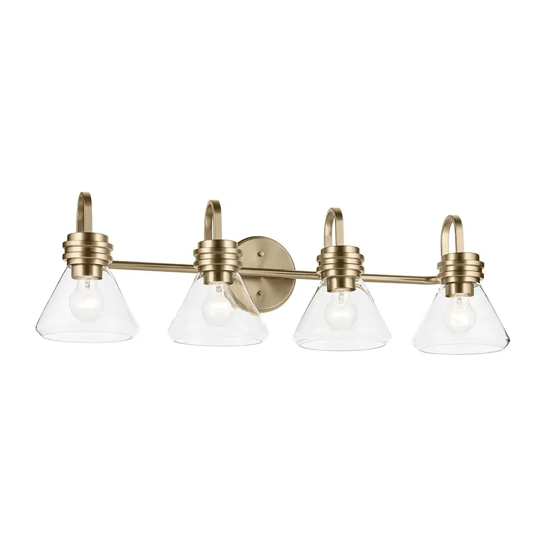 Modern track lighting with LED bulbsFarum 34" 4-Light Vanity Light